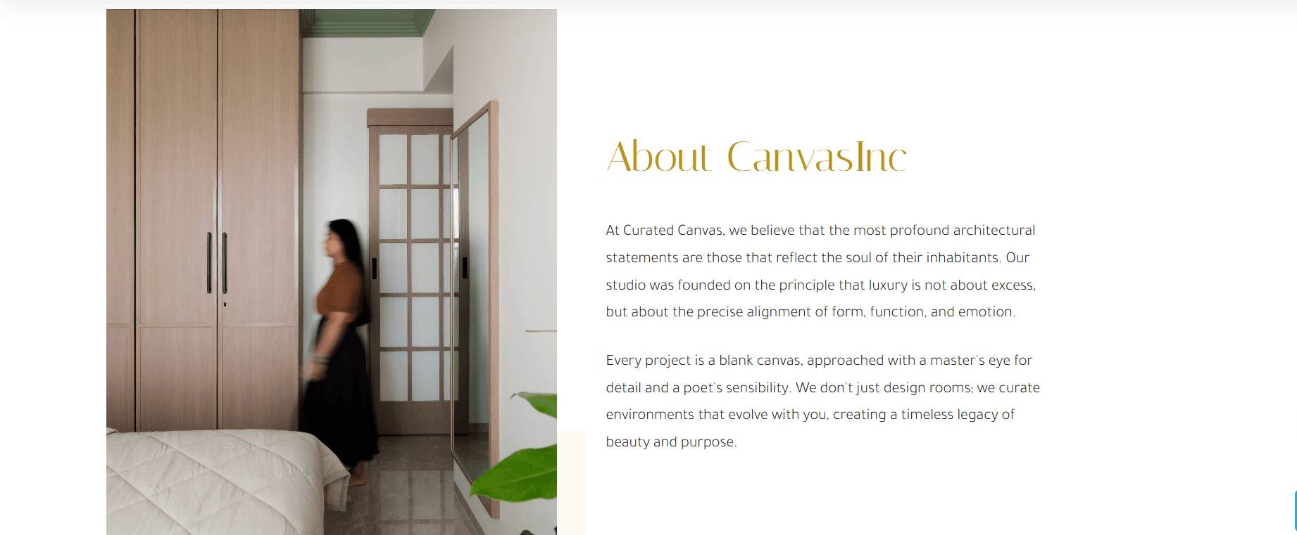 CanvasInc about page for the design studio