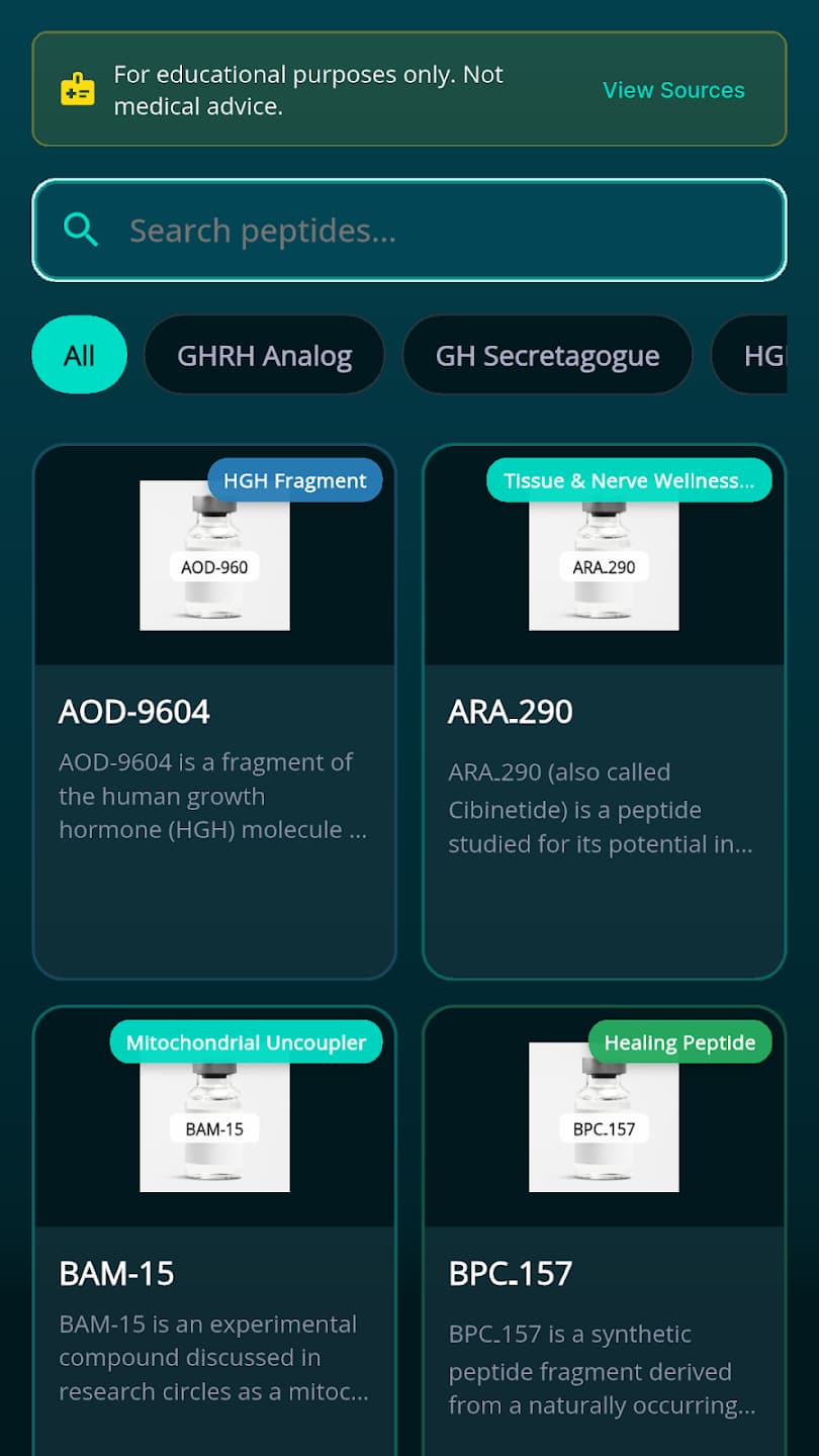 PeptiSync mobile app injection tracking