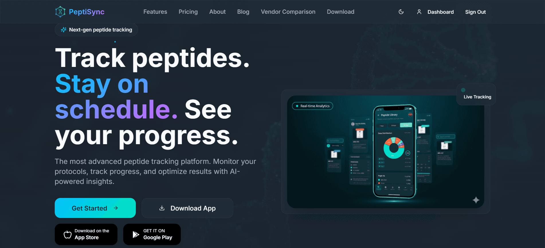 PeptiSync — HealthTech SaaS Platform